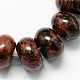 Chapelets de perles en obsidienne d'acajou naturel G-S105-8mm-08-1