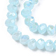 Electroplate Glass Beads Strands EGLA-A034-P4mm-B24-3