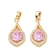 Латунные микро проложить кубического циркония подвески KK-E068-VC438-2