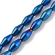 Brins de perles d'hématite non magnétiques synthétiques galvanisées G-Z032-B02-02C-1