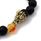 Bracelets de perles extensibles en pierre de lave naturelle pour hommes BJEW-JB05429-02-2