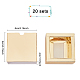 折りたたみ式引き出しタイプクリエイティブクラフト紙箱  ウェディング記念品ボックス  賛成ボックス  紙ギフトボックス  正方形  ゴールド  13x11x4.5cm CON-WH0077-03B-2