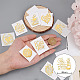 OLYCRAFT 9pcs 4x4cm Coffee Pattern Stickers Coffee Time Word Sticker Self Adhesive Gold Stickers Metal Gold Stickers for Scrapbooks DIY Resin Crafts Phone & Water Bottle Decoration DIY-WH0450-038-2