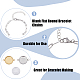Unicraftale kit de fabrication de bracelet à maillons ronds plats avec dôme vierge DIY-UN0004-53-5
