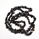 Natural Black Onyx Chip Bead Strands Dyed & Heated X-G-M205-43-2