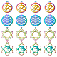 DICOSMETIC 24Pcs 4 Style Stainless Steel Pendants Rainbow Color Pendants Charms Flat Flower of Life Hollow Metal Charms for DIY Bracelet Necklace Jewelry Crafts Making STAS-DC0006-41-1