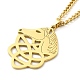 304 Stainless Steel Pendant Necklaces NJEW-D063-04G-2