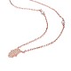 Tinysand hamsa main/main de fatima/main de miriam 925 colliers pendentifs en argent sterling avec zircone cubique TS-N316-RG-3