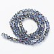 Electroplate Transparent Glass Beads Strands EGLA-A034-T1mm-R02-2
