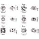 PandaHall Elite 300pcs 6 Style Antique Silver Tibetan Alloy Spacer Beads Metal Spacers for Bracelet Necklace Jewelry Making TIBEB-PH0004-36AS-2