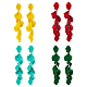 Anattasoul 4 paio di orecchini pendenti con petali in acrilico in 4 colori EJEW-AN0003-78-1