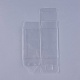 透明なプラスチックポリ塩化ビニール箱のギフト包装  防水折りたたみボックス  正方形  透明  22.2x12x0.1cm  箱：6x6x10センチメートル CON-WH0060-01C-1