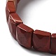 Bracelets élastiques de jaspe rouge naturel BJEW-F406-B27-3