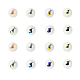 80pcs 8 couleurs de perles de verre opaques de Noël EGLA-YW0001-05-2