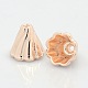 Cônes de perles en alliage d'or rose sans nickel et sans plomb PALLOY-J471-56RG-FF-1