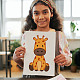 FINGERINSPIRE Nursery Animal Stencil 4PCS 11.7x8.3 inch Plastic PET Lion Monkey Giraffe Zebra Craft Stencil Reusable Cute Animal Painting Stencil Template for DIY Wall DIY-WH0395-0001-5