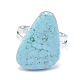Natural Turquoise Cuff Rings RJEW-P066-01P-2