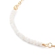 Bracelets de perles de pierre de lune arc-en-ciel naturel pierre de naissance de juin BJEW-JB06092-06-2