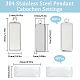 Sunnyclue DIY kit para hacer colgantes de cúpula rectangular en blanco DIY-SC0022-98-2