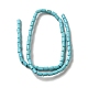 Brins de perles synthétiques teintes en turquoise G-E594-10-2