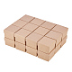厚紙のジュエリーボックス  スポンジで  リングのために  正方形  淡い茶色  5x5x3.2cm X-CBOX-R036-09-2