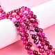 Chapelets de perles en agate rayée naturelle/agate à bandes G-K166-13-8mm-03-6