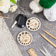 Medidores de agujas de tejer de madera redondas planas nbeads WOOD-NB0002-38-5