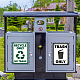 Globleland 2Pcs 2 Style Aluminum Warning Signs for Trash Recycling DIY-GL0003-64C-4