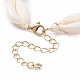 Bracelet de cheville en perles de cauri naturel tressé pour femme AJEW-AN00487-6