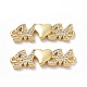 Brass Micro Pave Cubic Zirconia Connector Charms ZIRC-I062-06G-1