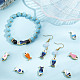 Sunnyclue 32 pièces 8 couleurs perles d'émail en alliage de placage de rack FIND-SC0003-88-4