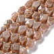 Chapelets de perles de pierre de lune de pêche naturelle G-C182-13-01-1