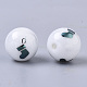 Perles de verre opaque de Noël EGLA-R113-04E-2