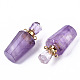 Faceted Natural Amethyst Pendants G-T131-14F-3