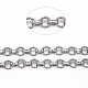 Anillo de cuerda retorcida de latón y hierro y cadenas de eslabones ovalados CH-S128-03P-4