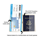 Creatcabin pasaporte titular vara de oro mapa del mundo pasaporte de viaje cubierta de la caja billetera con tarjeta cierre de banda elástica para tarjetas de crédito comerciales tarjetas de embarque mujeres y hombres AJEW-CN0001-12B-3