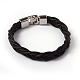 Leather Cord Bracelets BJEW-M196-05A-2