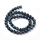 Assembled Synthetic Bronzite and Kyanite/Cyanite/Disthene Beads Strands G-D0006-C15-8mm-2