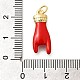 Подвески из латуни с эмалью в стойку KK-L225-028G-05-3