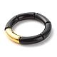 Ensemble de bracelets extensibles de perles de tube incurvées en plastique acrylique et ccb pour les femmes X-BJEW-JB07318-3