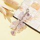 Décorations de pendentif en perles de quartz rose naturel et d'améthyste HJEW-JM01234-01-4