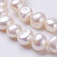 Fili di perle di perle d'acqua dolce coltivate naturali PEAR-P002-28-3