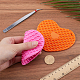 GORGECRAFT 4 Colors Silicone Doming Mat Heart-Shaped Trivet Mat Hot Plate Holder Heat Resistant Synthetic Rubber Pads Kitchen Tool with Tweezer for DIY Jewelry Making Epoxy Resin Crafts Supplies AJEW-GF0008-28A-3
