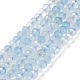 Chapelets de perles en aigue-marine naturelle G-E194-16-1