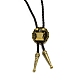 Flach rund mit Blume Laria Halskette für Männer Frauen NJEW-WH0011-18AB-3
