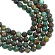 Nbeads 2 brins de perles de turquoise africaine naturelle (jaspe) TURQ-NB0001-23-6