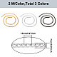 Yilisi 6M 3 Colors Oxidated Aluminium Twisted Chains CHA-YS0001-03-3