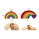 4 pin de esmalte de arcoíris de corazón de 2 estilos. JEWB-FS0001-03-2