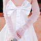 ドレス用のベネクリエイト取り外し可能なサテンリボン  花嫁パーティー特別な日のための白いブライダルドレスバックちょう結び  82x36x1.8cm DIY-WH0002-35-6