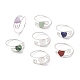 7 шт. кольца из натурального содалита RJEW-JR00860-2